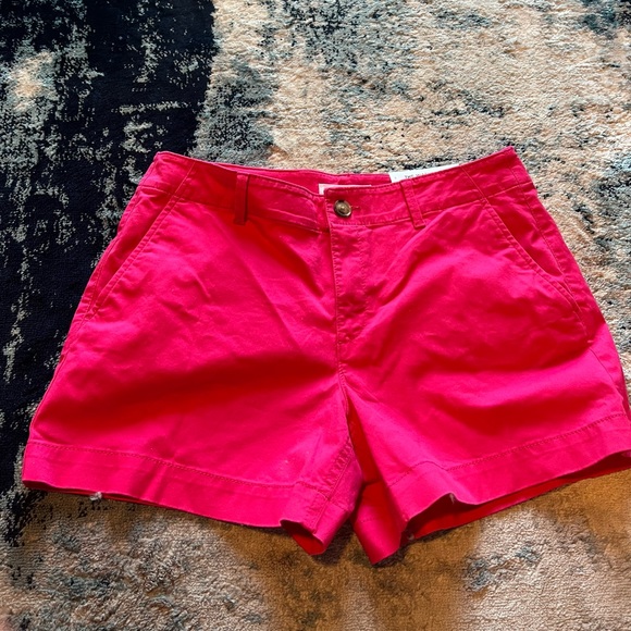 NWT Ann Taylor LOFT Womens Pink The Washed Twill 4 Inch Inseam Shorts Size 8 - Picture 1 of 4